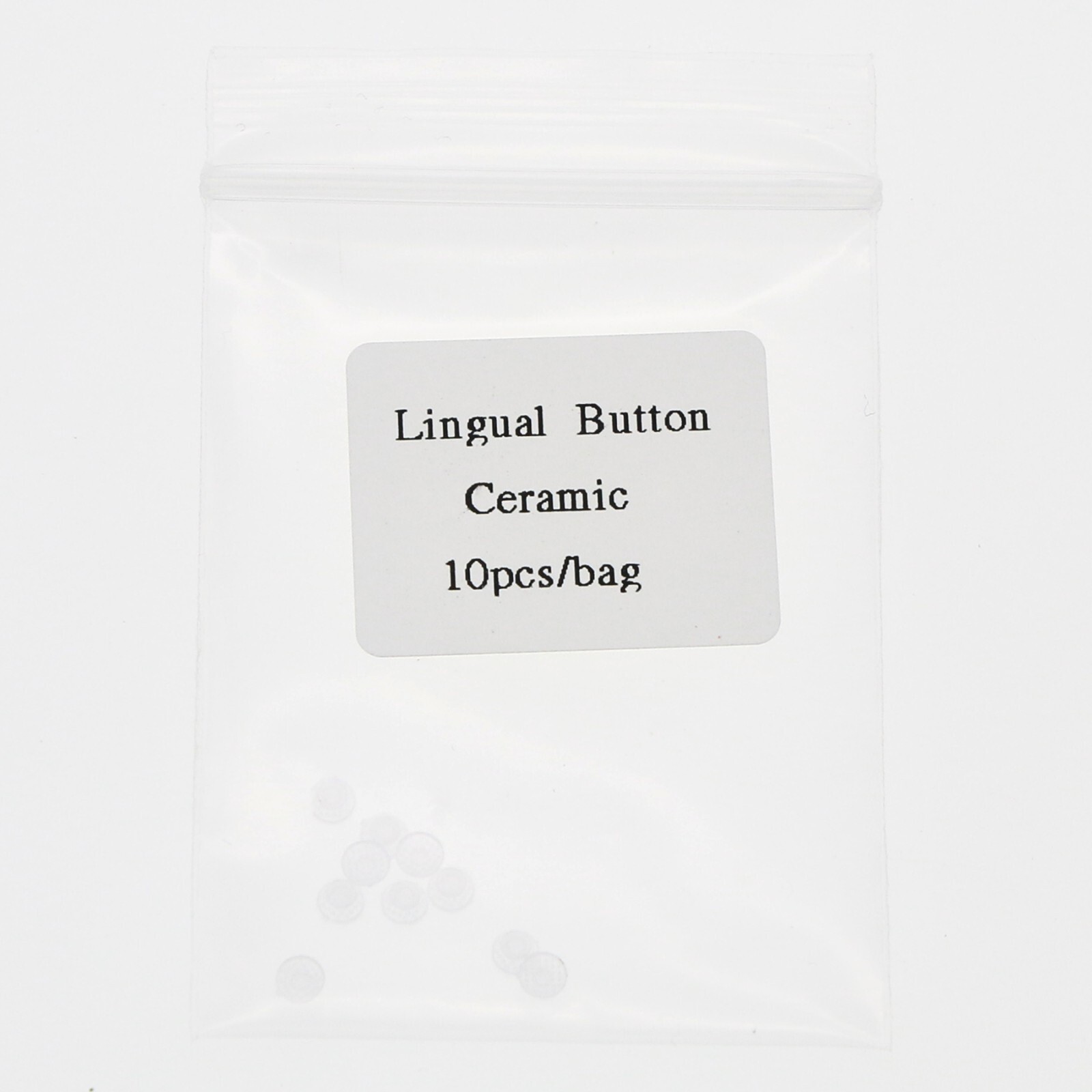 100Pcs Dental Orthodontic Ceramic Clear Lingual Button Bondable Round Composite