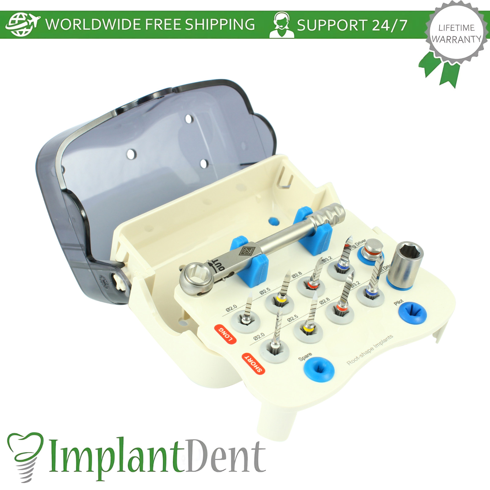 Basic Kit – R00T Shaped One Piece Dental Fixture Driver Lance Drill Ratchet Tool