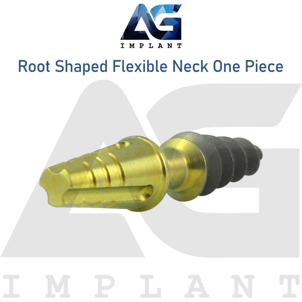 5 Root Shaped Flexible Neck One Piece Fixture System Titanium RBM surface