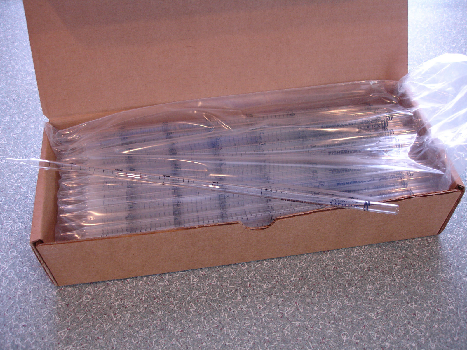 (BX/ 100) FISHERBRAND 5mL x 1/10 Non-Sterile Glass Serological Pipets 13-678-31H