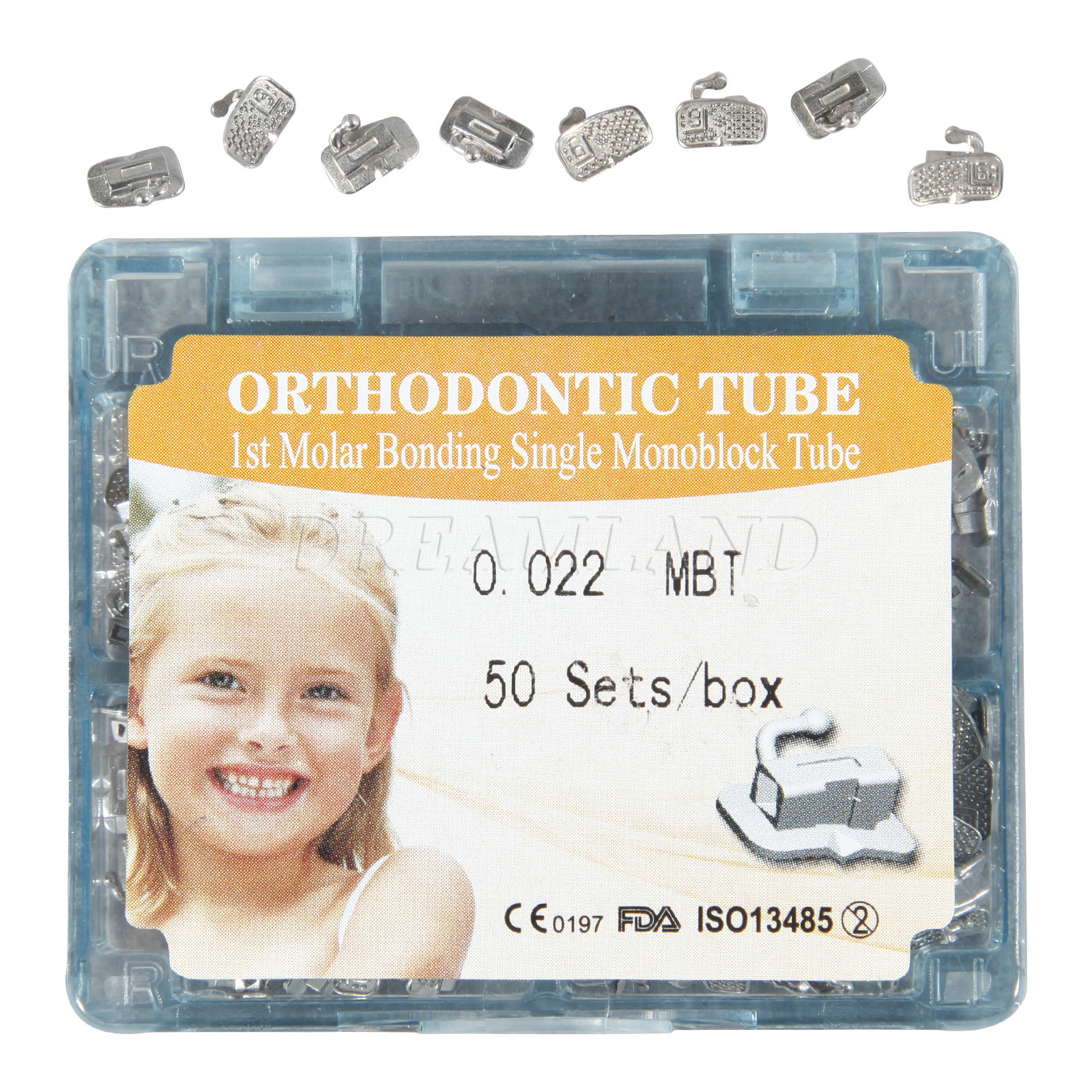 200pcs/Box Dent ortho Buccal Tube 1st Molar Bondable MBT 022 Monoblock imv