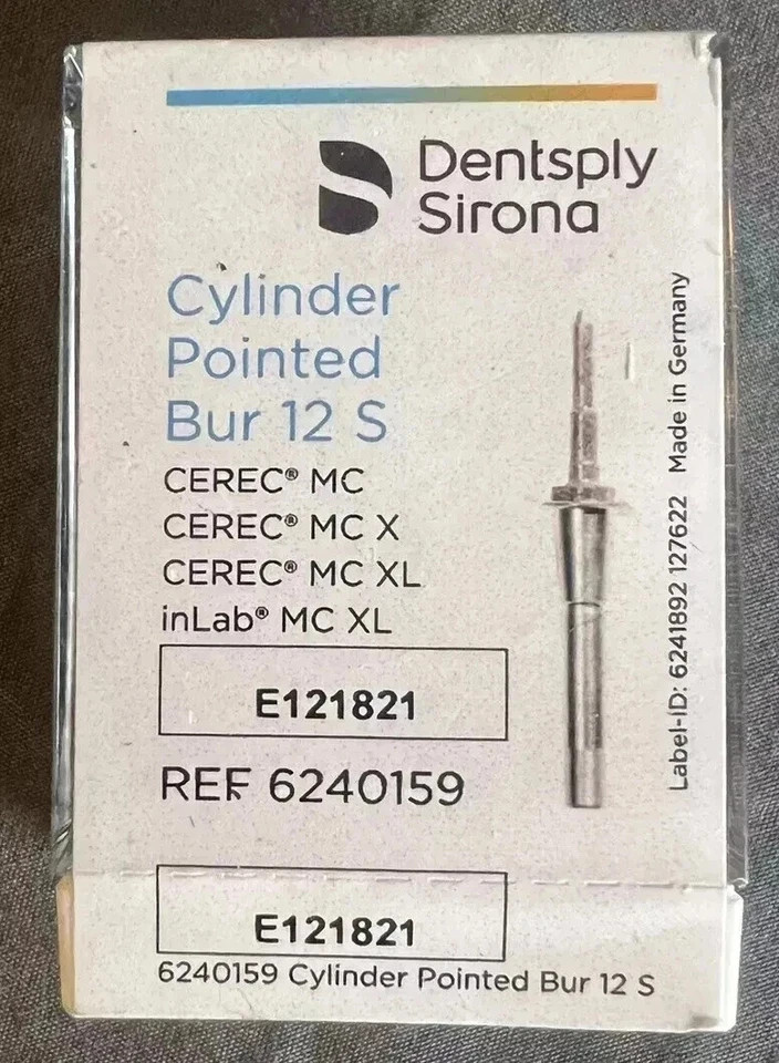 Brand New Sealed CEREC® MCXL Cylinder Pointed Bur #12S FREE SHIPING