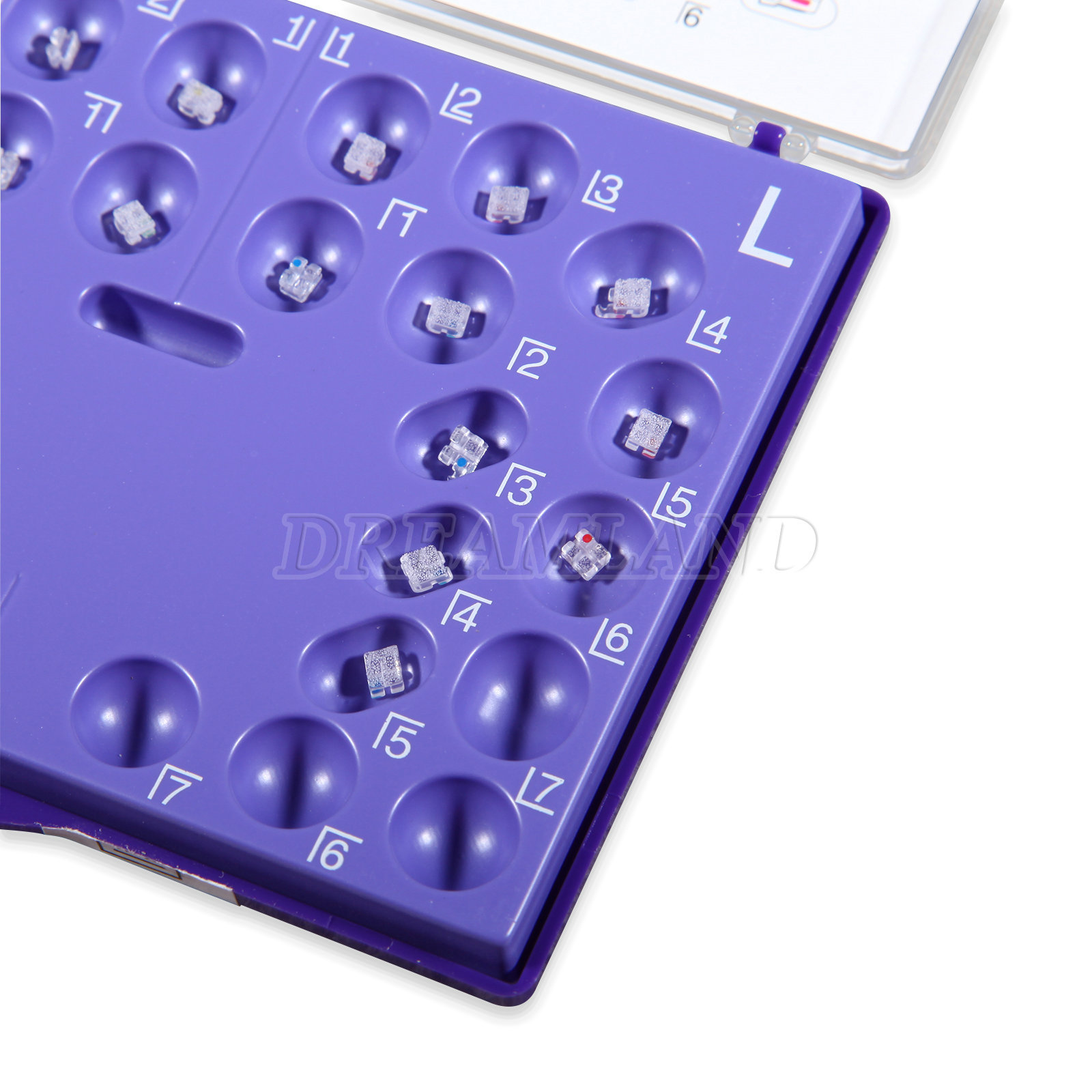 20pcs Dental Bracket Monocrystalline Sapphire Roth 02 3 w/ hooks & Buccal Tube