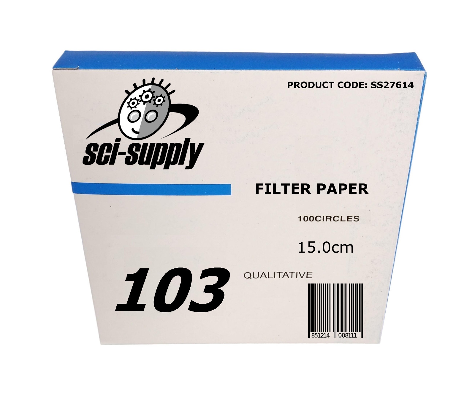 Sci-Supply Qualitative Filter Paper, Pkg / 100 Select Size & Speed Below
