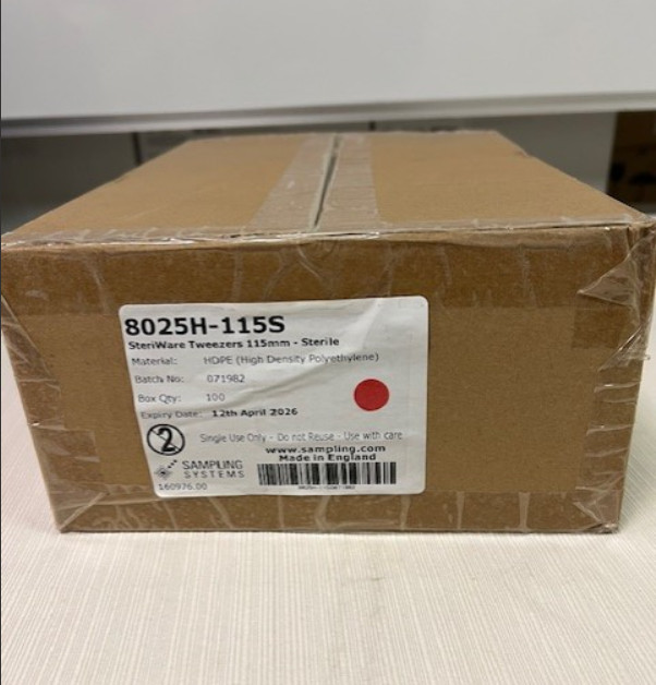 8025H-115S Steriware Tweezers 115m Sterile, 100/case, Free ship