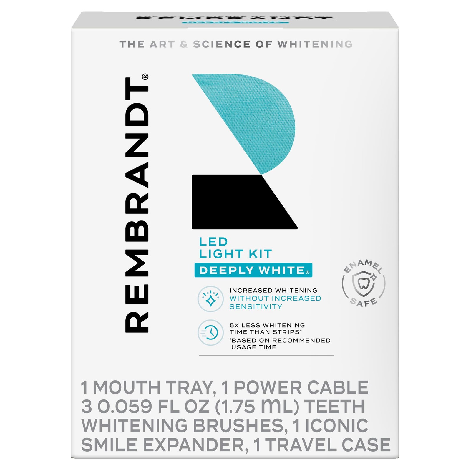 Rembrandt Teeth Whitening Kit, Deeply White, with 1 Fl Oz (Pack of 1), White