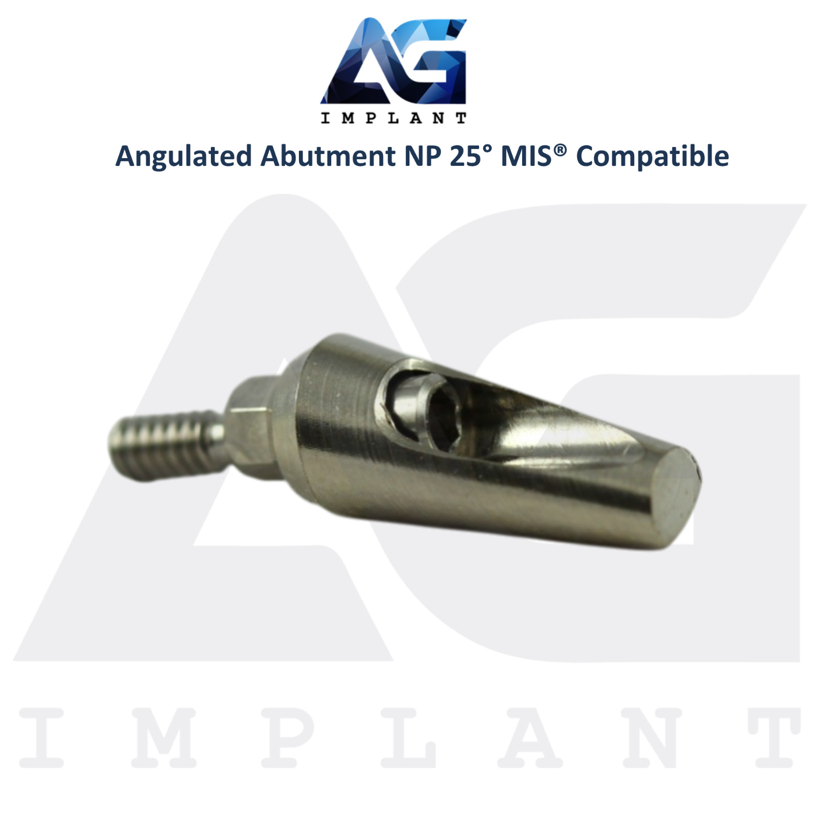 Angled 25° Prosthetic NP Int Hex MIS® Compatible 9.0mm Int Hex System 2.10mm