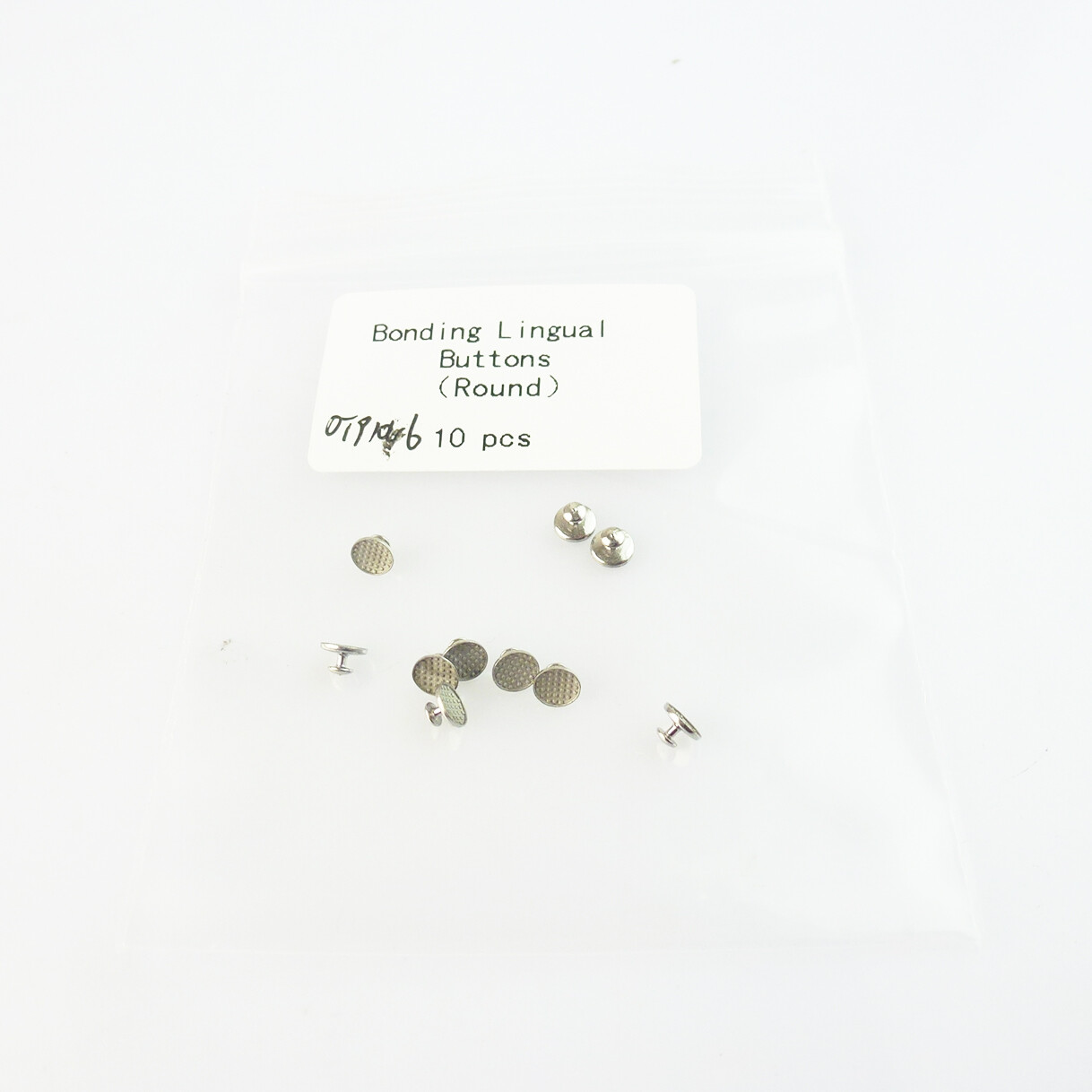 10Pcs Dental Lingual Buttons Bondable Round Mesh Base For Orthodontic Brackets