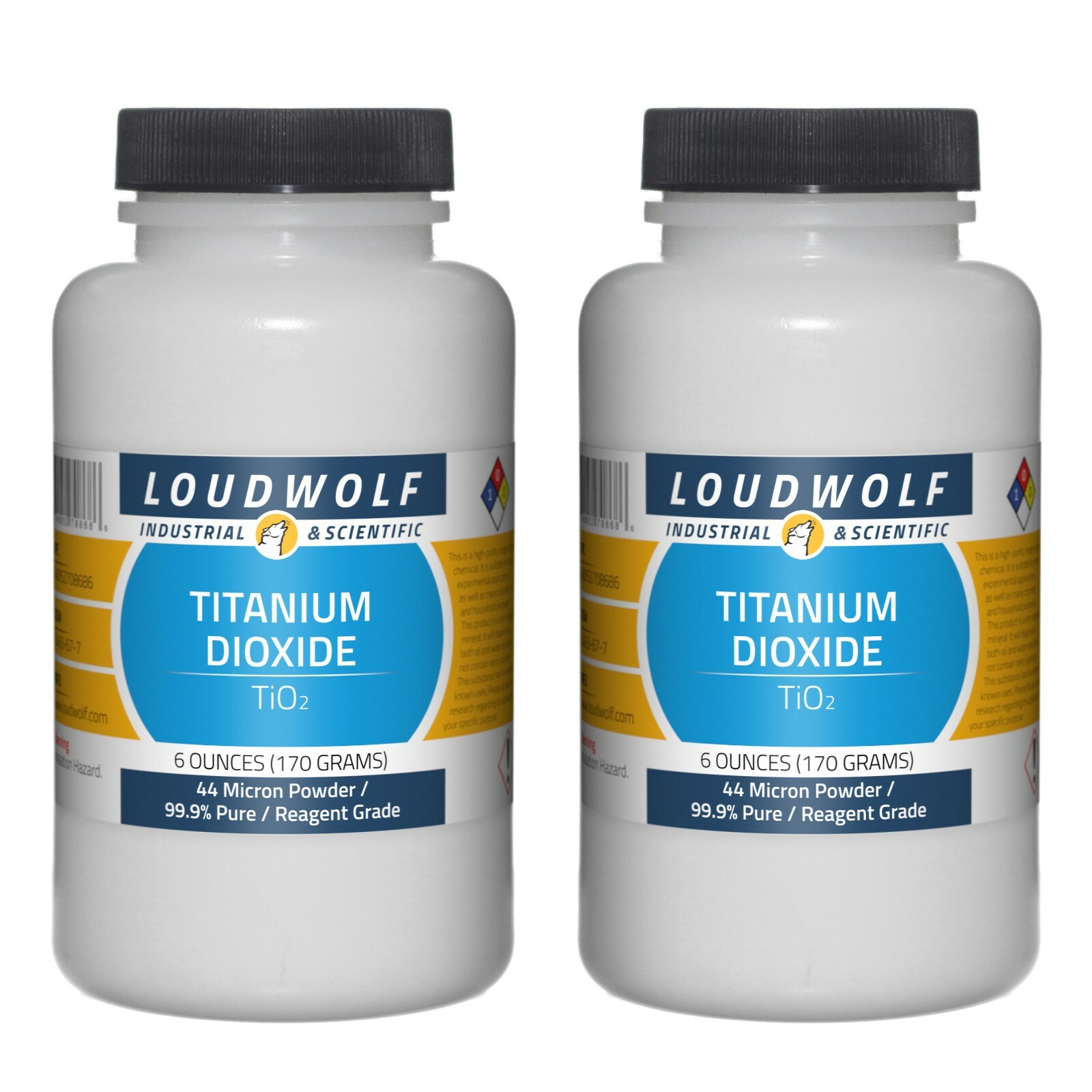 Titanium Dioxide, 12oz, Reagent Grade, Sturdy Bottles, SHIPS SAME DAY