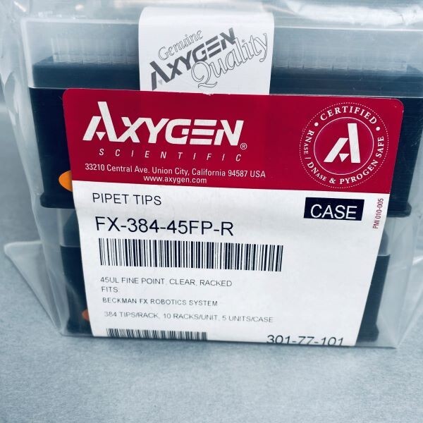 Axygen Pipette Tips 45 ul Fine Point 2 Racks with 384 Tips Each