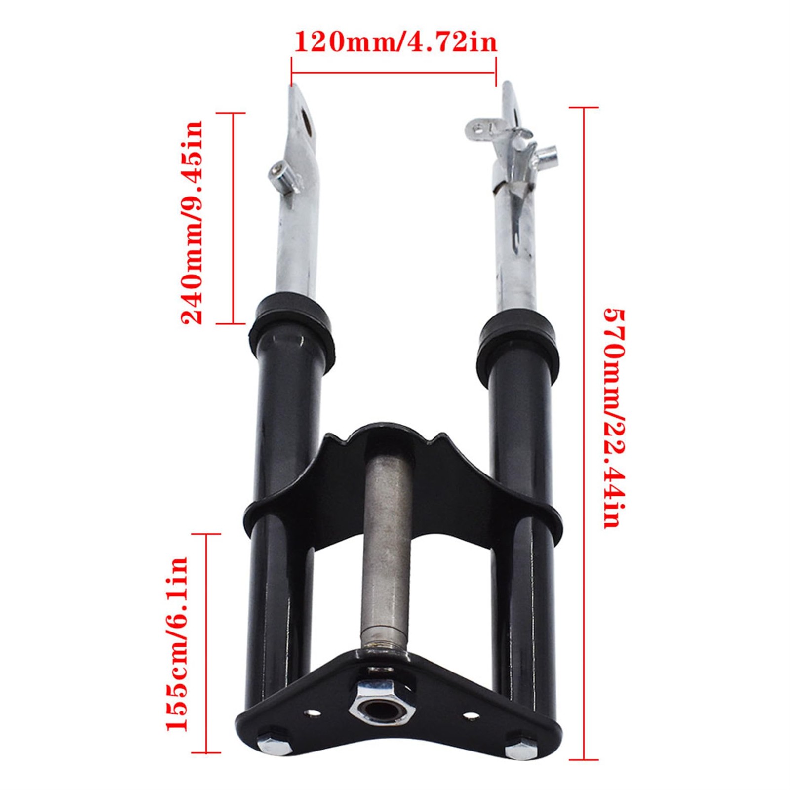 57cm Black Front Fork Shock Replacement for CRF50 2004-2014