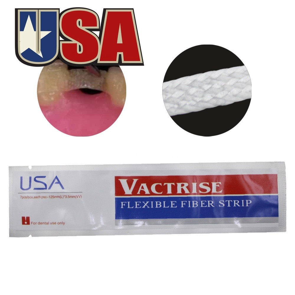 2* Dental Vactrise Flexible Fiber Strip Glass Splint For Resin Bonding 125X3.5mm