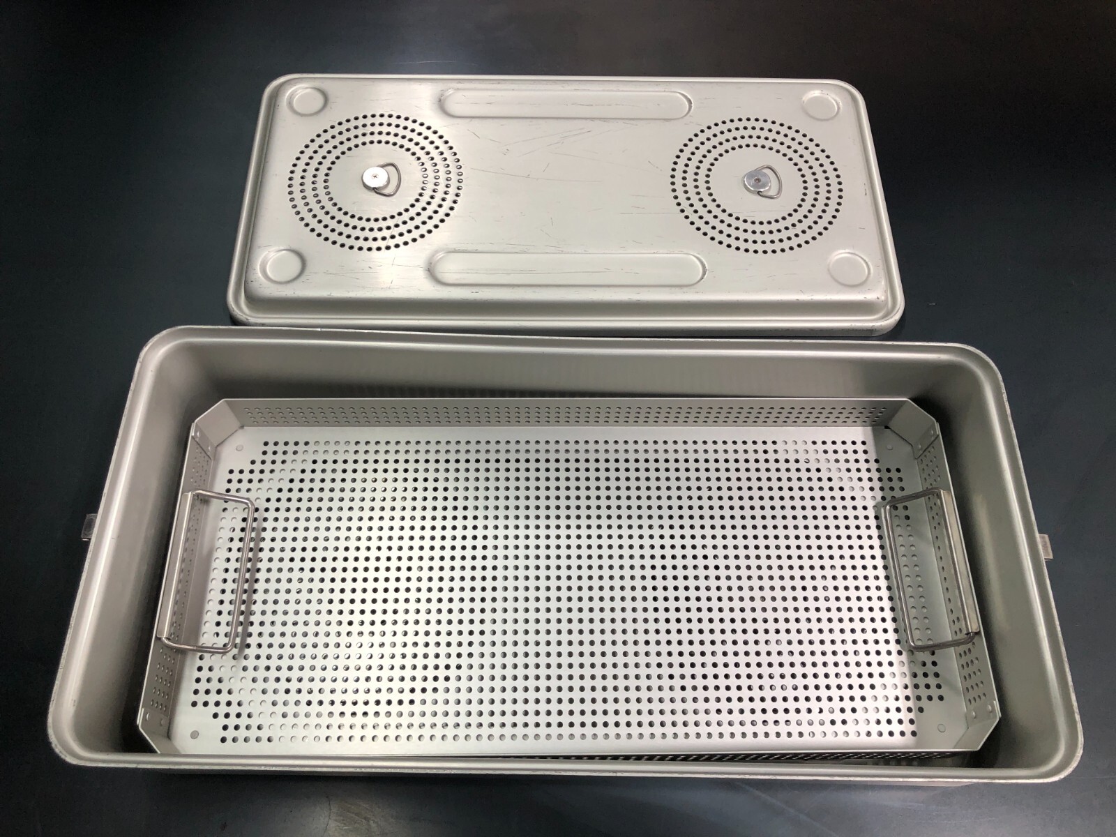 Case Medical SteriTite Sterilization container 22x10x5 w/ upper & lower vents