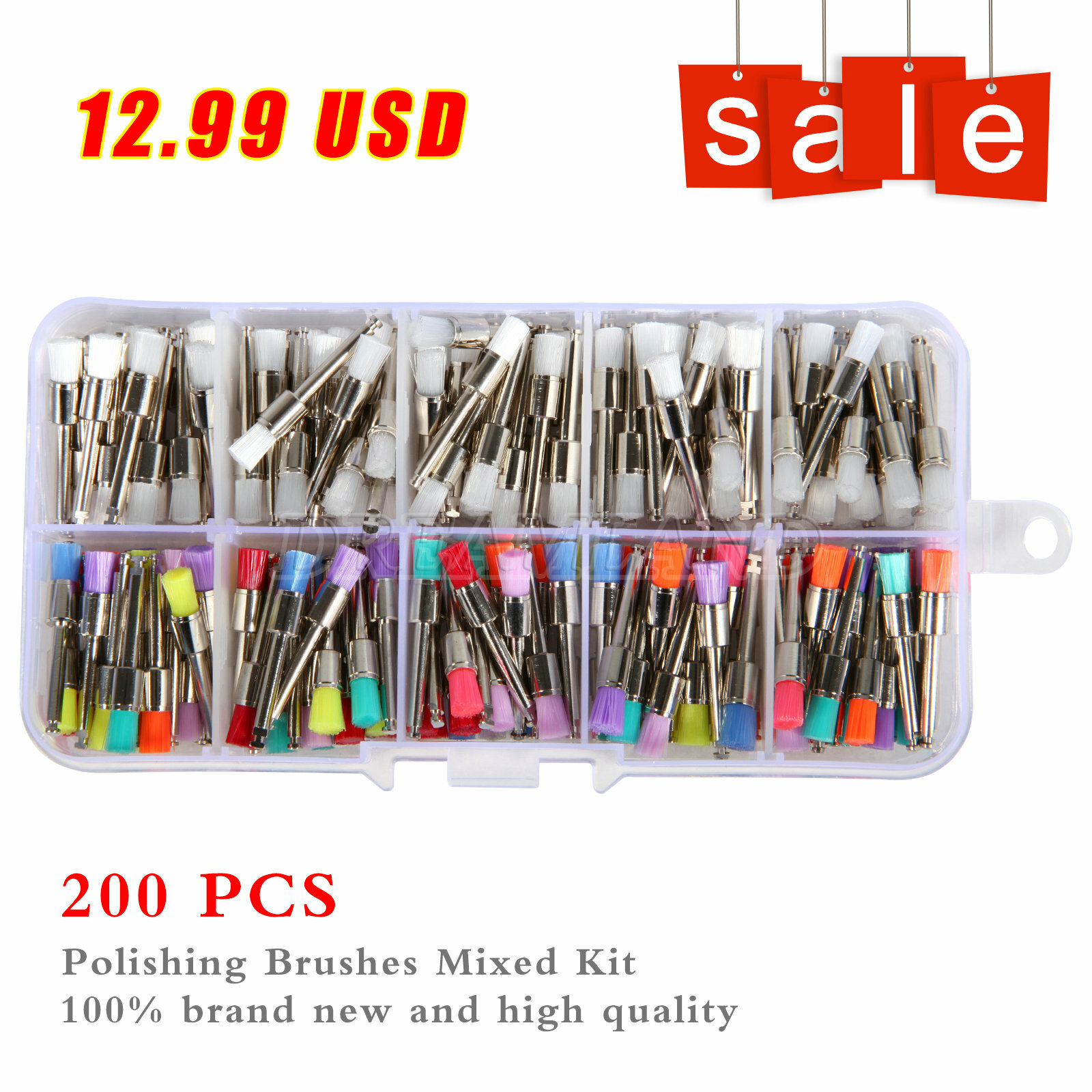 Dental Burs Cups Composite Polishing Polisher Kit for Low Speed Handpiece RA/HP
