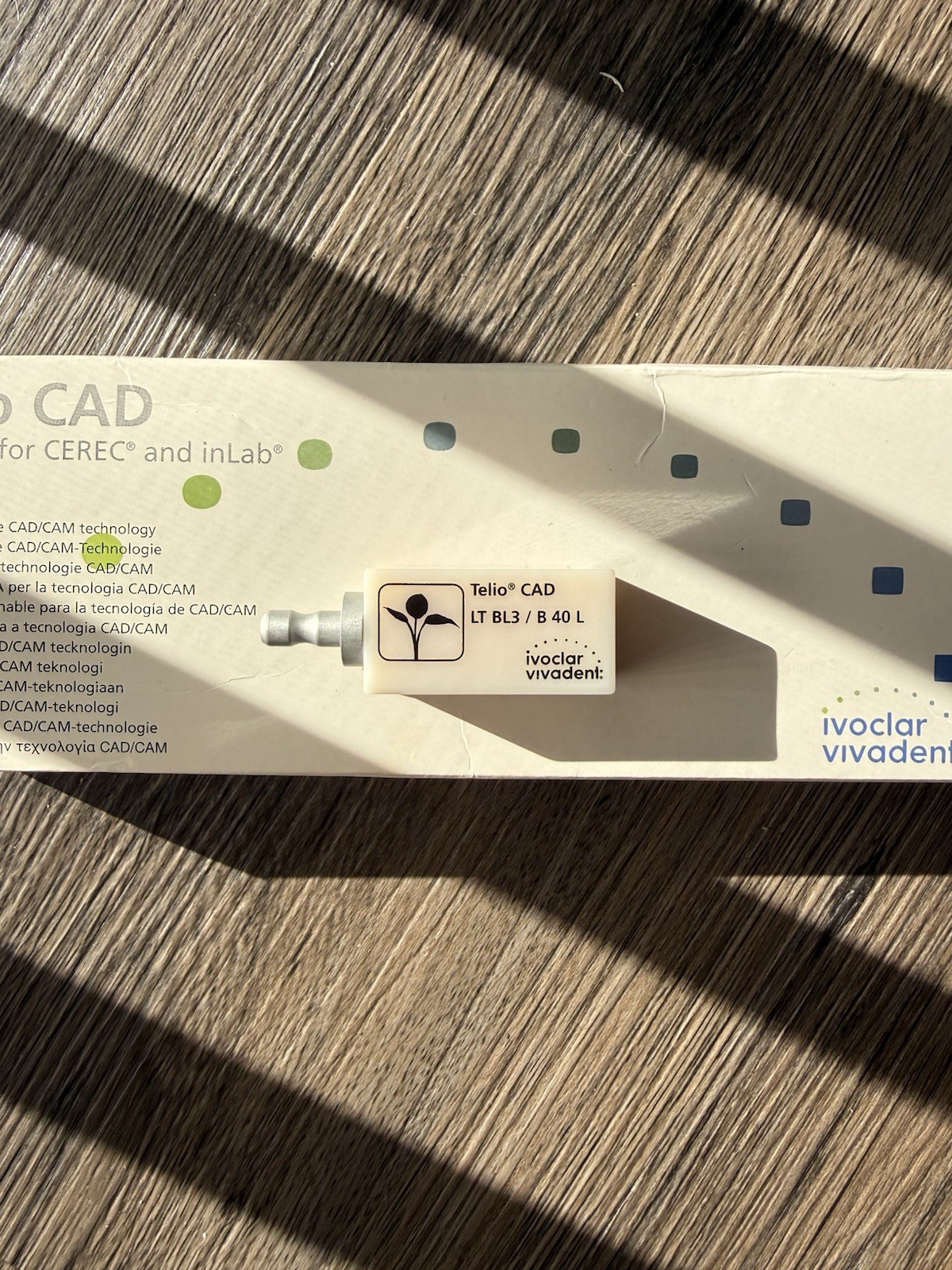 Ivoclar Telio CAD LT BL3 B40L TEMP Refill Block for Cerec and inLab Mill