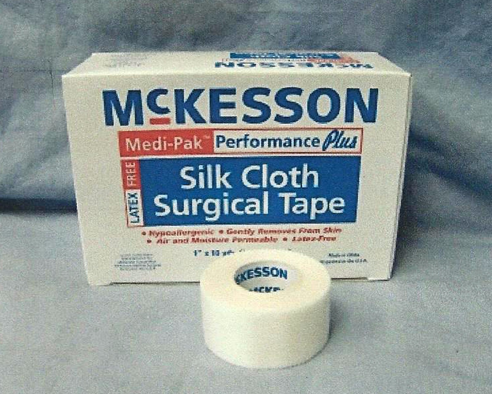 Case of 144 McKesson Medi-Pak Performance Plus Silk Cloth Surgical Tape, 1″ wide