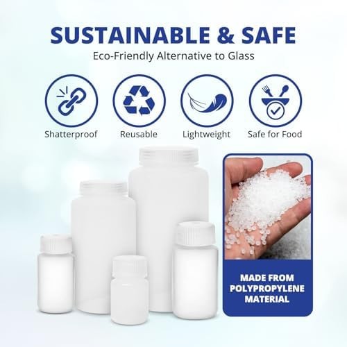 United Scientific™ Sample Bottles with Lids, Polypropylene, 125ml, 12-Pack | …