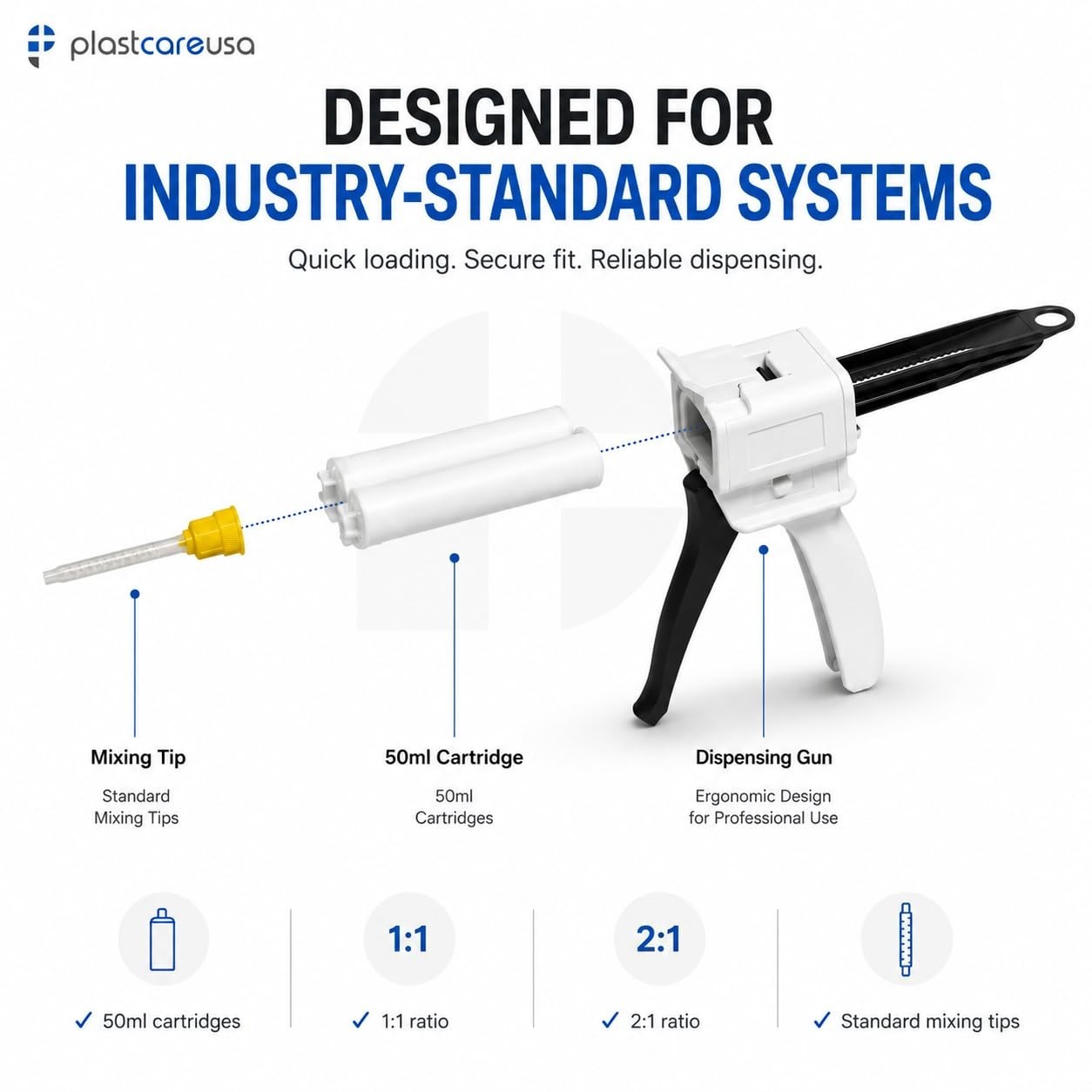 Professional 50ml Dental Impression Material Gun – Ergonomic & Precise Design