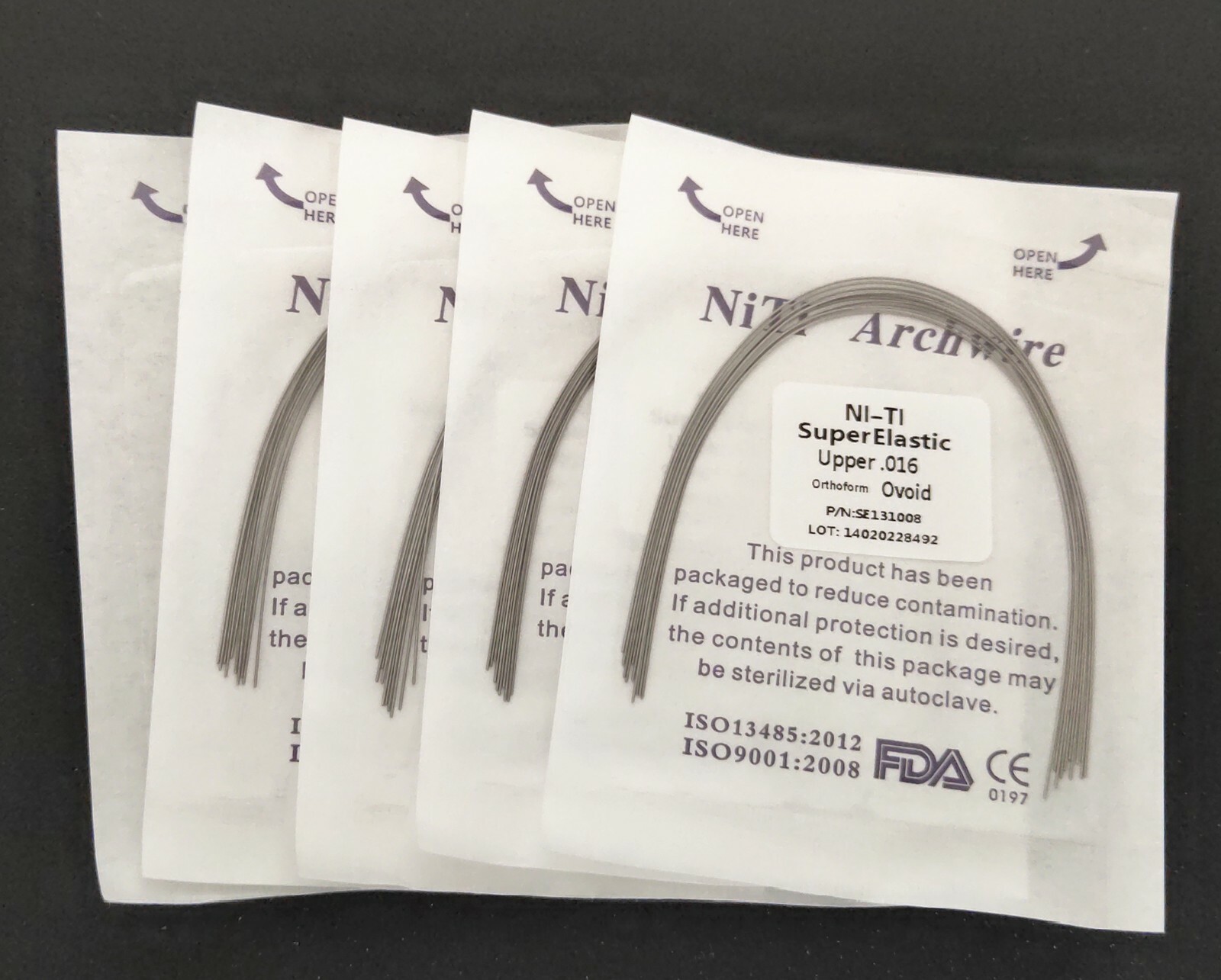 Dental Orthodontic Super Elastic Wire Niti Round Arch Wires Ovoid Form