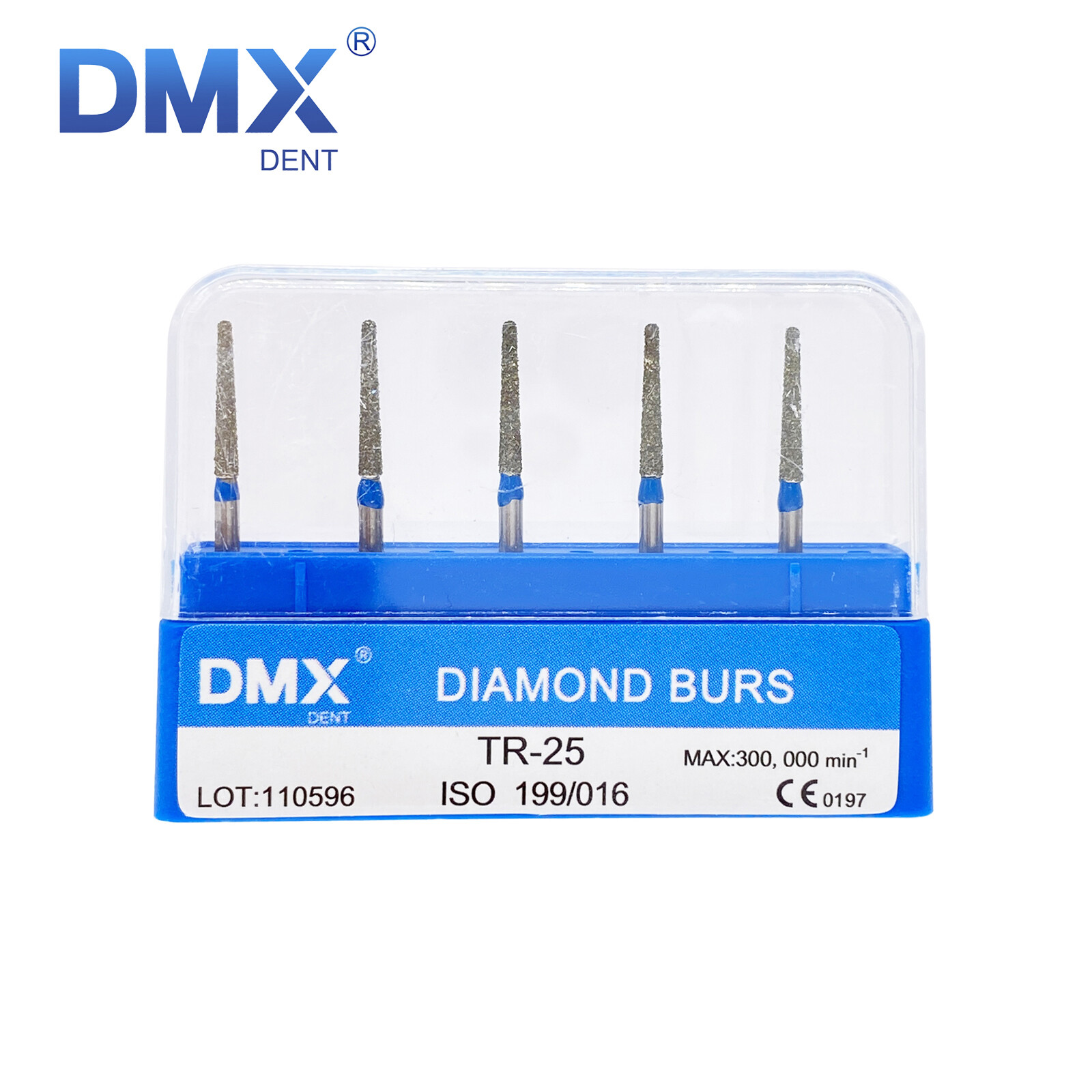 50Pcs/10Box Dental Diamond Burs for High Speed Handpiece Medium FG 1.6mm