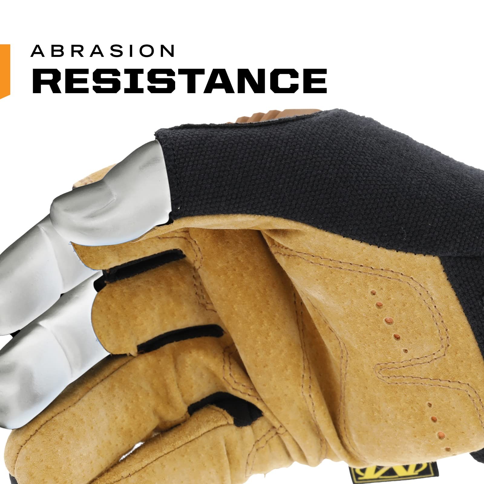 Mechanix Wear M-Pact Leather Framer Gloves – Leather Fingerless Anti-Slip