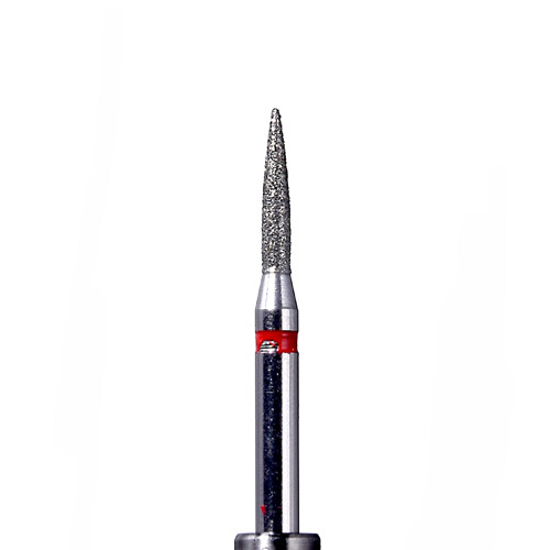 House Brand 861-012F FG Endo-Safe Flame Red 1.2mm Fine Grit Diamond Burs 5/Pk