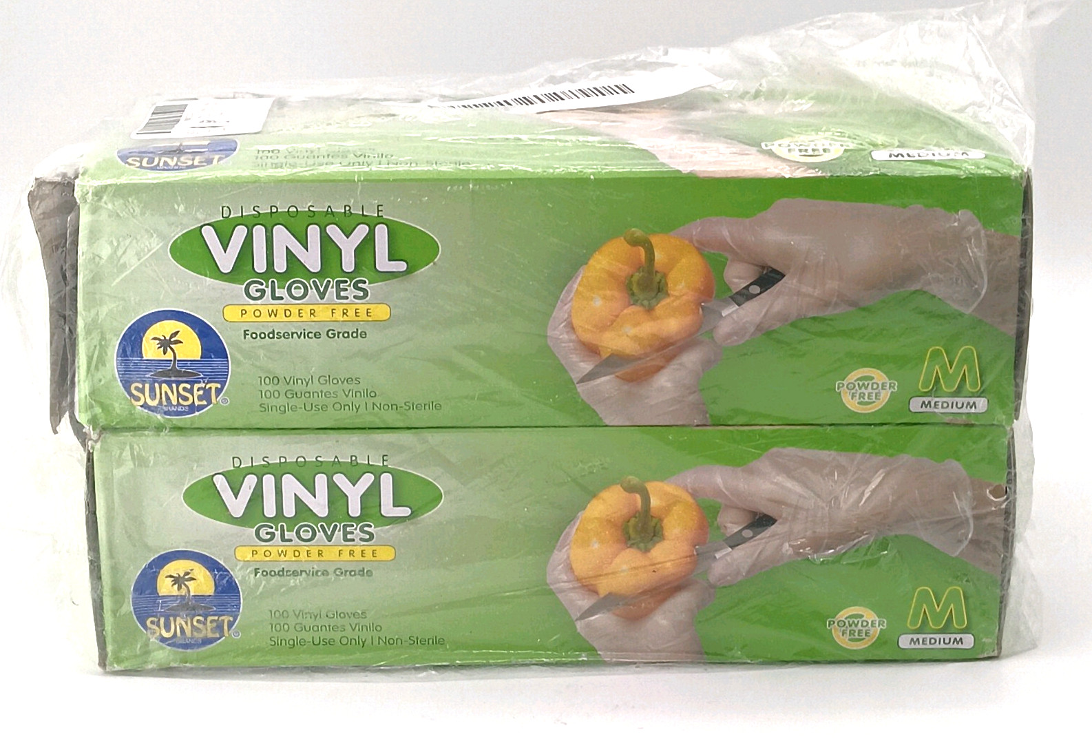 Disposable Vinyl Gloves – Powder Free – Food Safe Size Medium 200 Count
