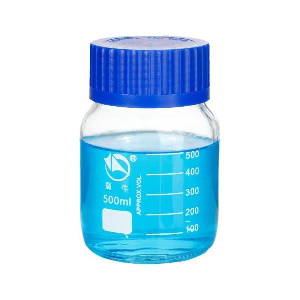 Lab Supply: 250ml-5000ml Reagent Bottles w/ GL80 Blue Cap, Temperature Resistant