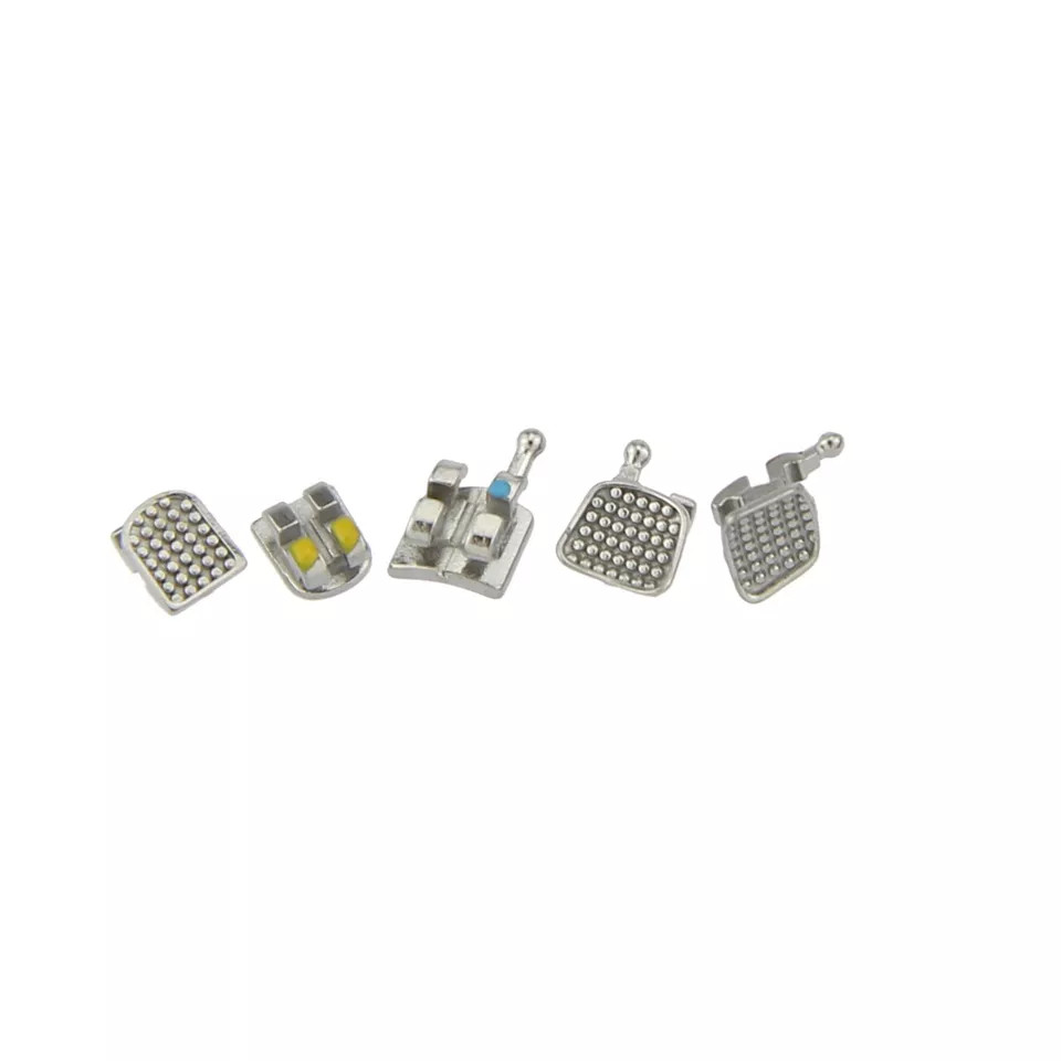 Dental Orthodontic Mini Brackets Metal Braces Roth MBT 022 345 Hooks MIM 5-5