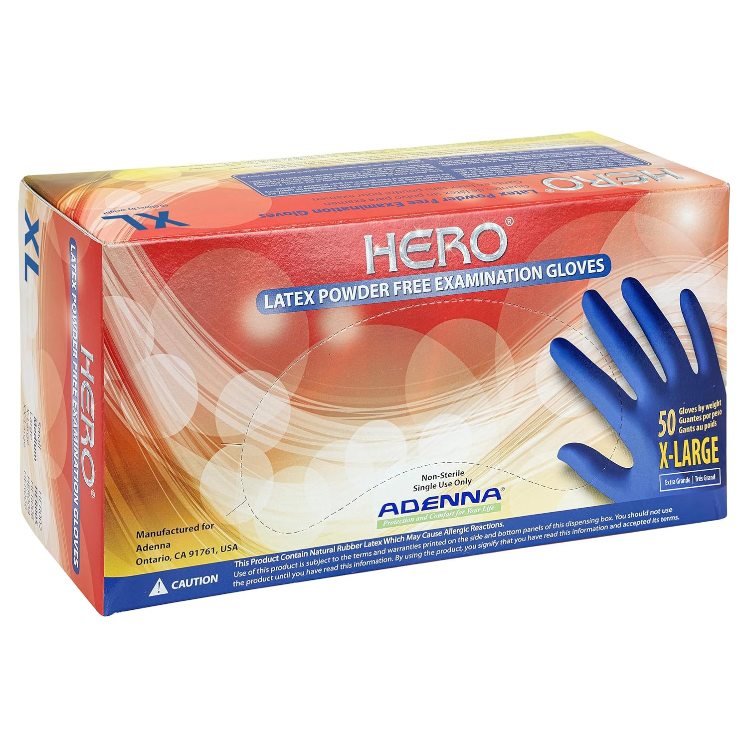 HERO Disposable Latex Gloves – 14 Mil, Nfpa-Approved Heavy Duty Glove with 12″ E