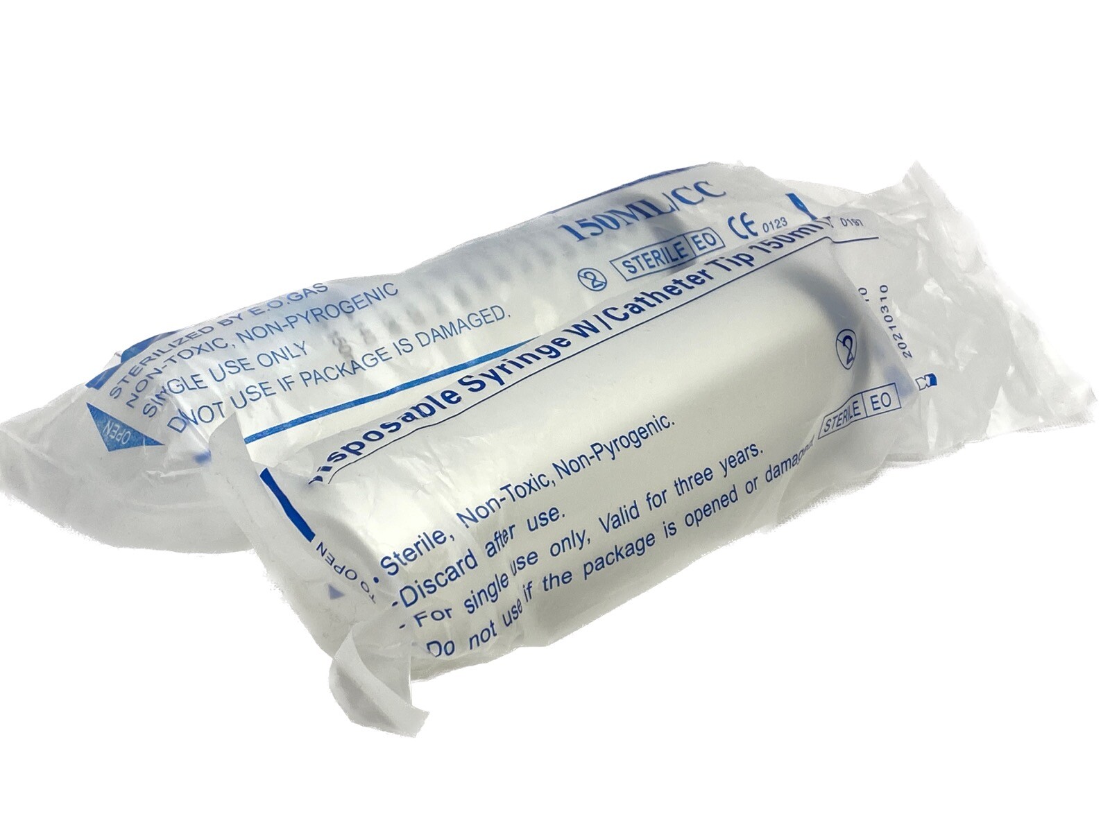 (2) Laboratory Plastic 150mL Graduated Large Syringe w/ Catheter Tip