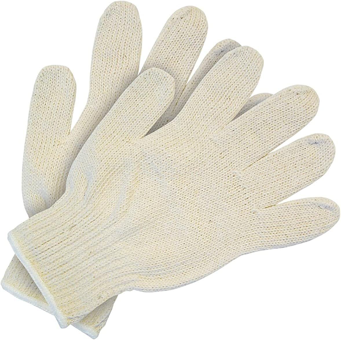 24 PACK ATERET Cotton Gloves, String Knit Liner, Polyester Cotton Works Gloves