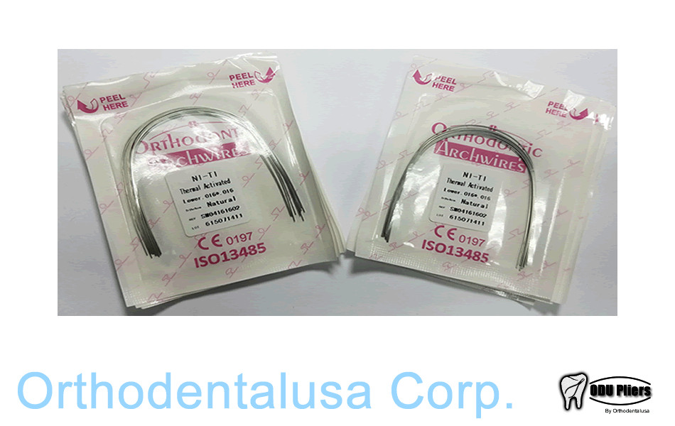 SET OF 100 NITI HEAT ACTIVATED WIRES U /L .016X0.22» / 10 BAG OF 10 / THERMAL