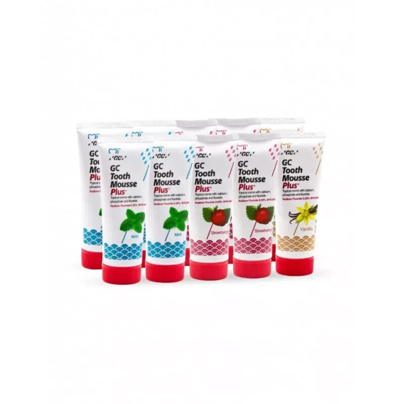 10 X GC Tooth Mousse PLUS pack of 10-( 40 grams ) Assorted Pack .Free ship