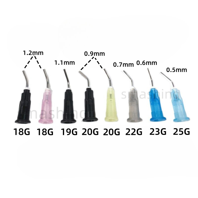 Dental Etch Delivery Tips Flow Resin Pre-Bent Flushing Irrigation Tip