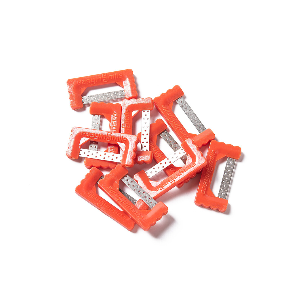 10Pc Dental orthodontic IPR Strips Interproximal reduction strips 0.2MM Serrated