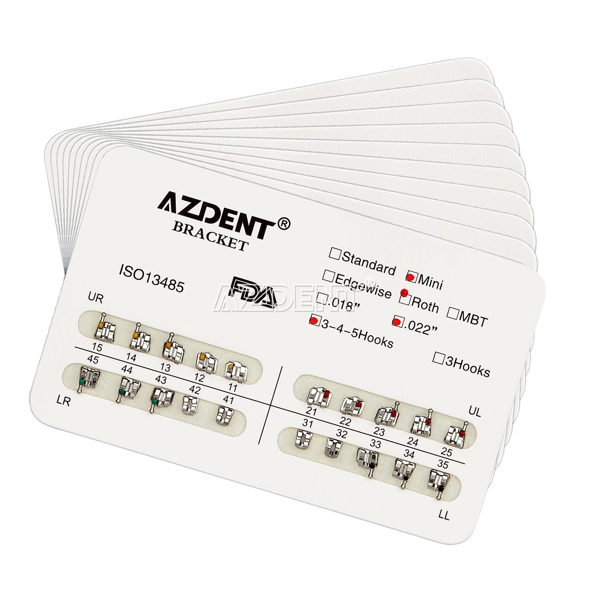 AZDENT Dental Orthodontic Brackets Braces /Arch Wires/Buccal Tube/Elastics Bands
