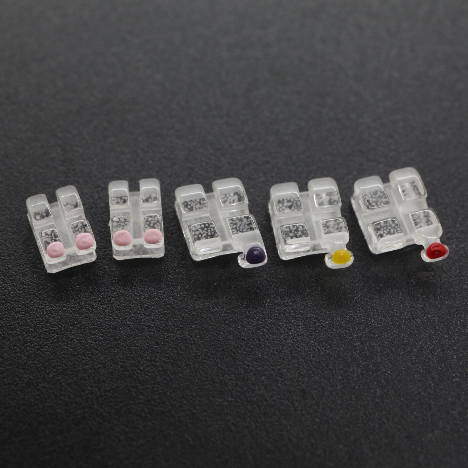 ABSOLUTE Dental Orthodontic Ceramic Brackets Clear Braces Roth. 022 345 Hooks