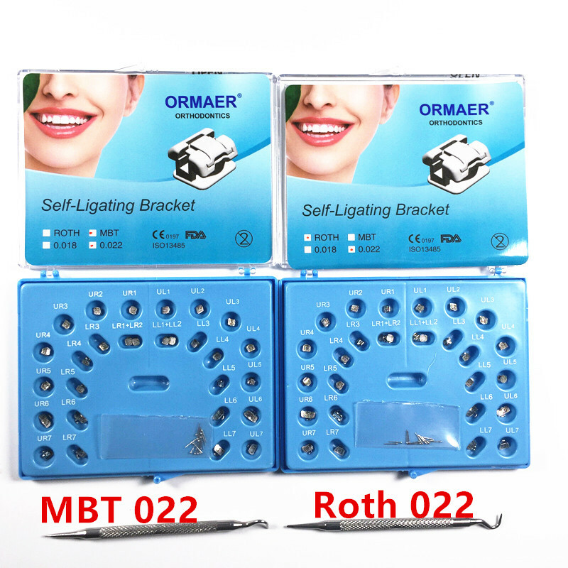 Dental Orthodontic ORMAER Self-Ligating Bracket Buccal Tube Mini MBT Roth 022