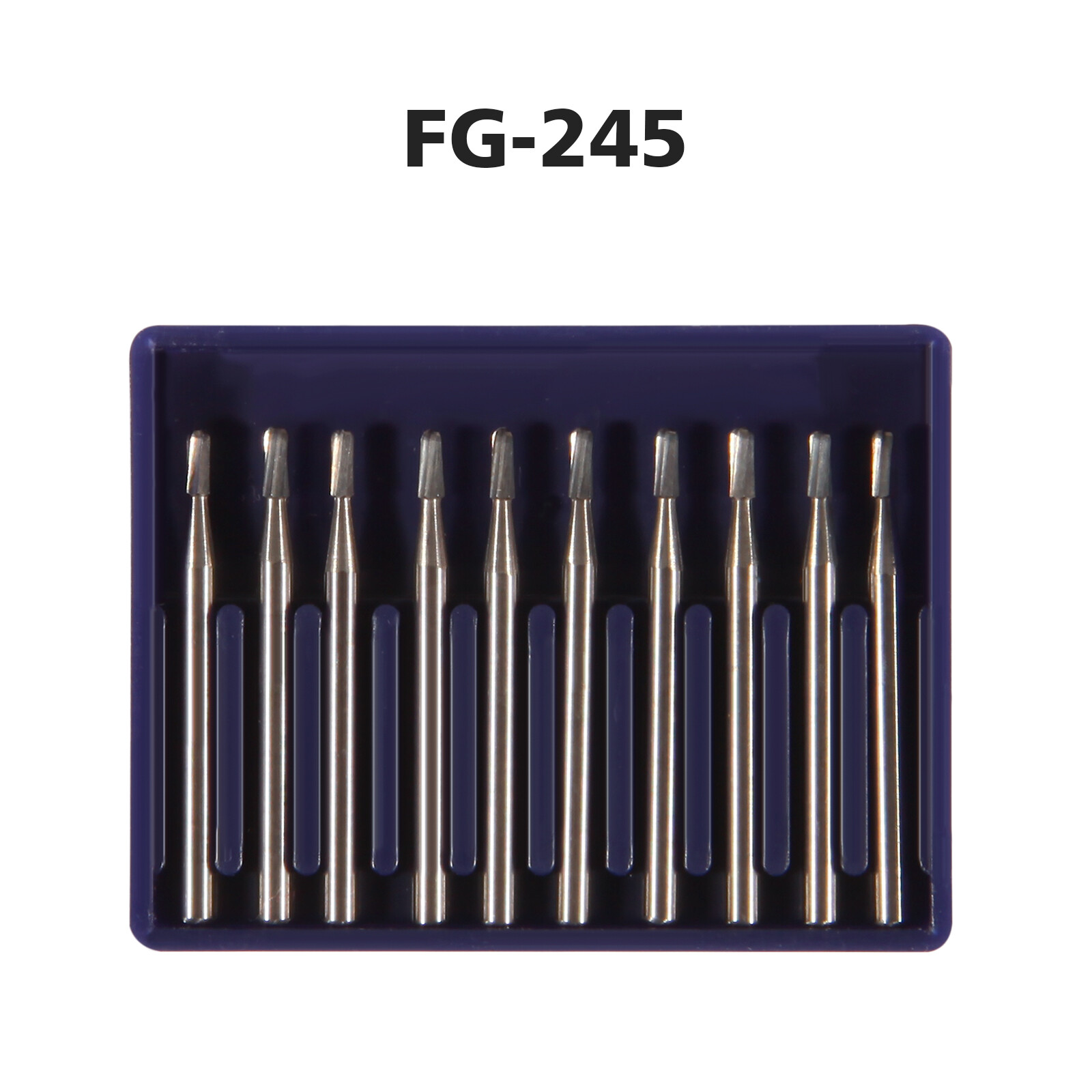 10Pcs Dental Tungsten Carbide Burs Pear-Shaped Tungsten Steel FG 245 Drills st
