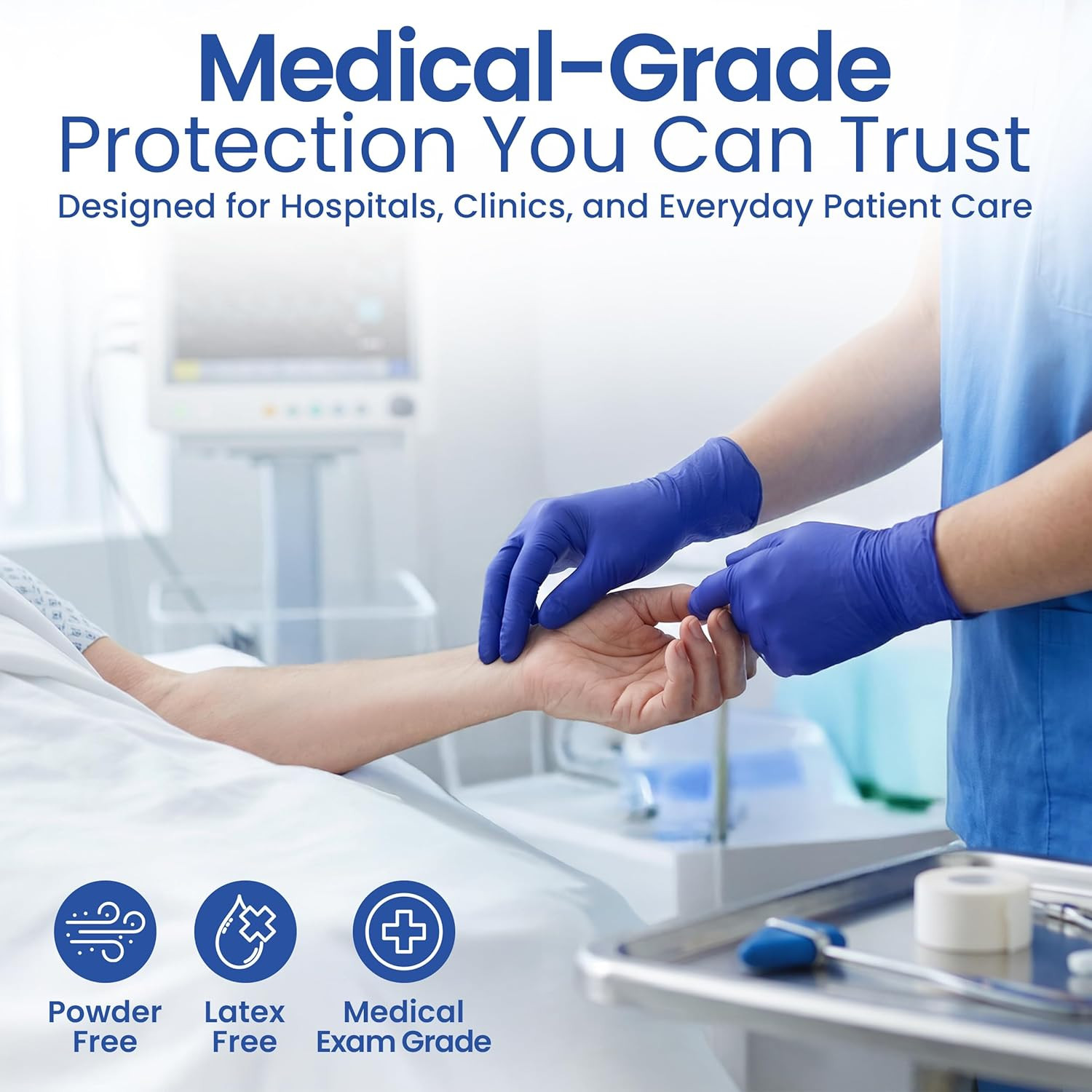 Procure [200 Count] Disposable Nitrile Gloves – Latex Free, Powder Free Medical