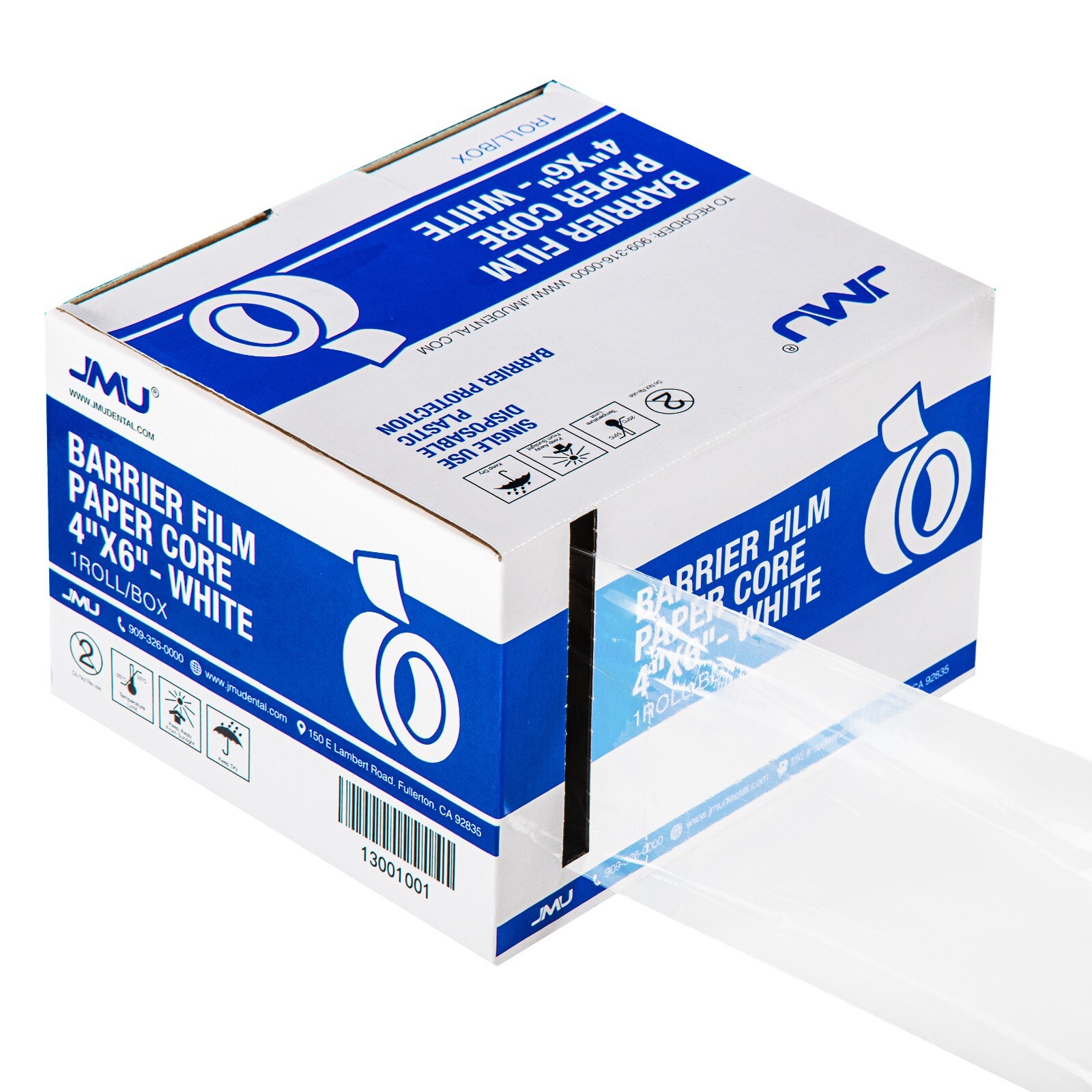 8 Rolls JMU Dental Barrier Film Sticky Wrap Clear 4″ x 6″ 1200 Sheets