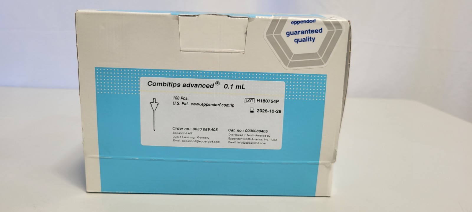 Eppendorf Combitips® advanced , 0.1 mL, 100 pcs 0030089405, exp 10-28-2026