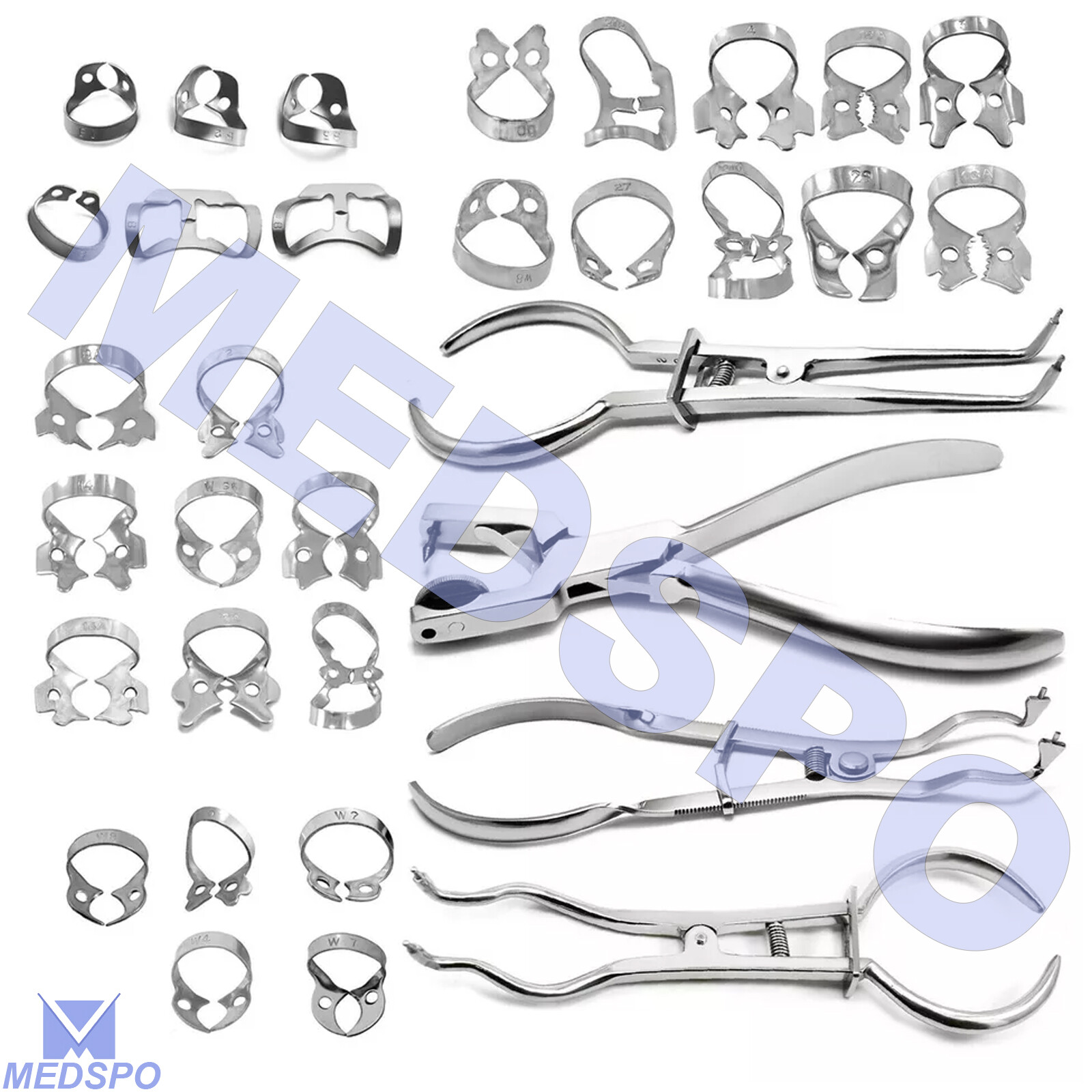 Endodontic Rubber Dam Ainsworth Punch Stokes Ivory Pliers Brewer Dental Forceps