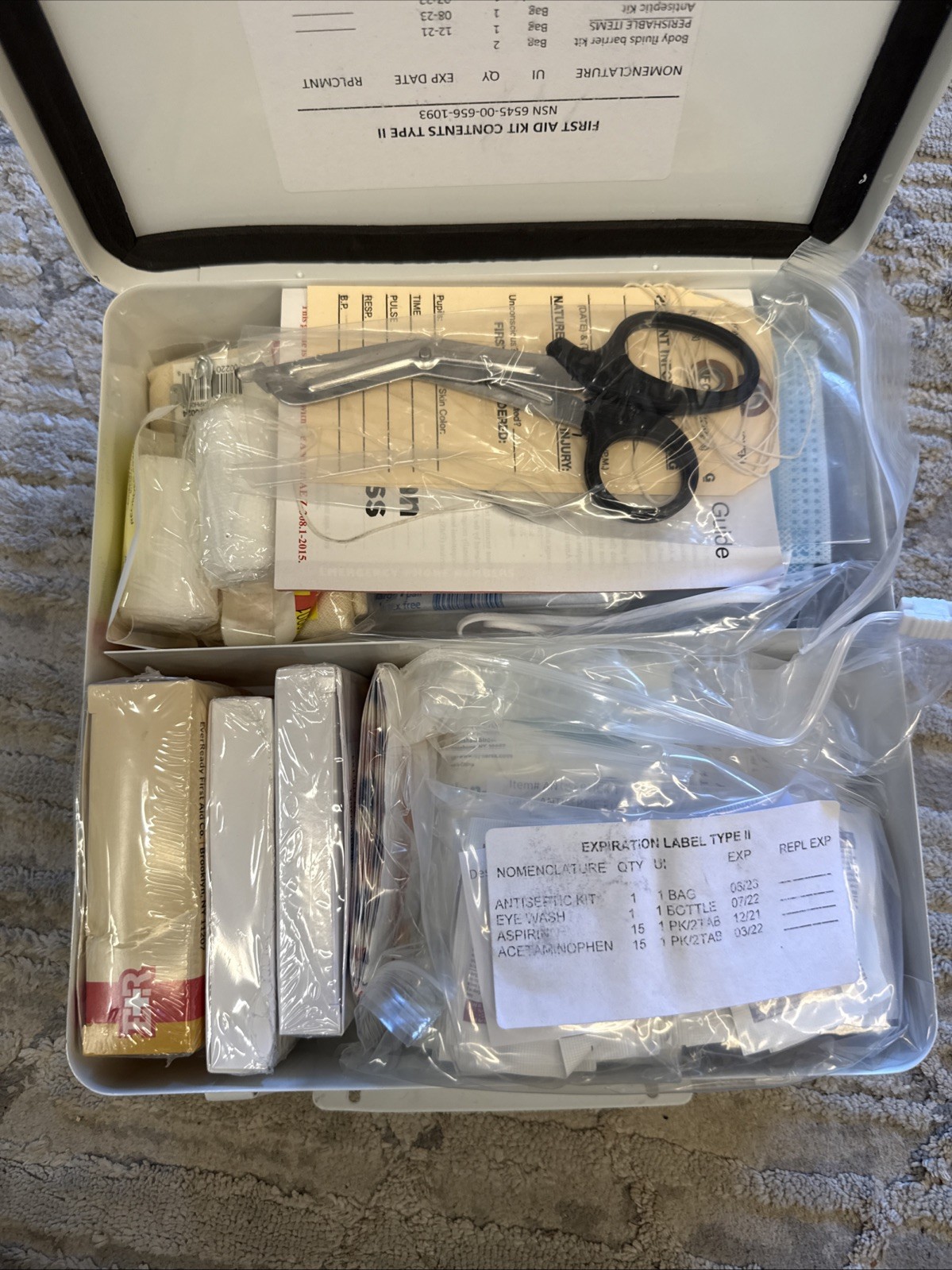 Rare! NOS USFS Type II First Aid Kit Forest Service Emergency Medical 08/19 FULL