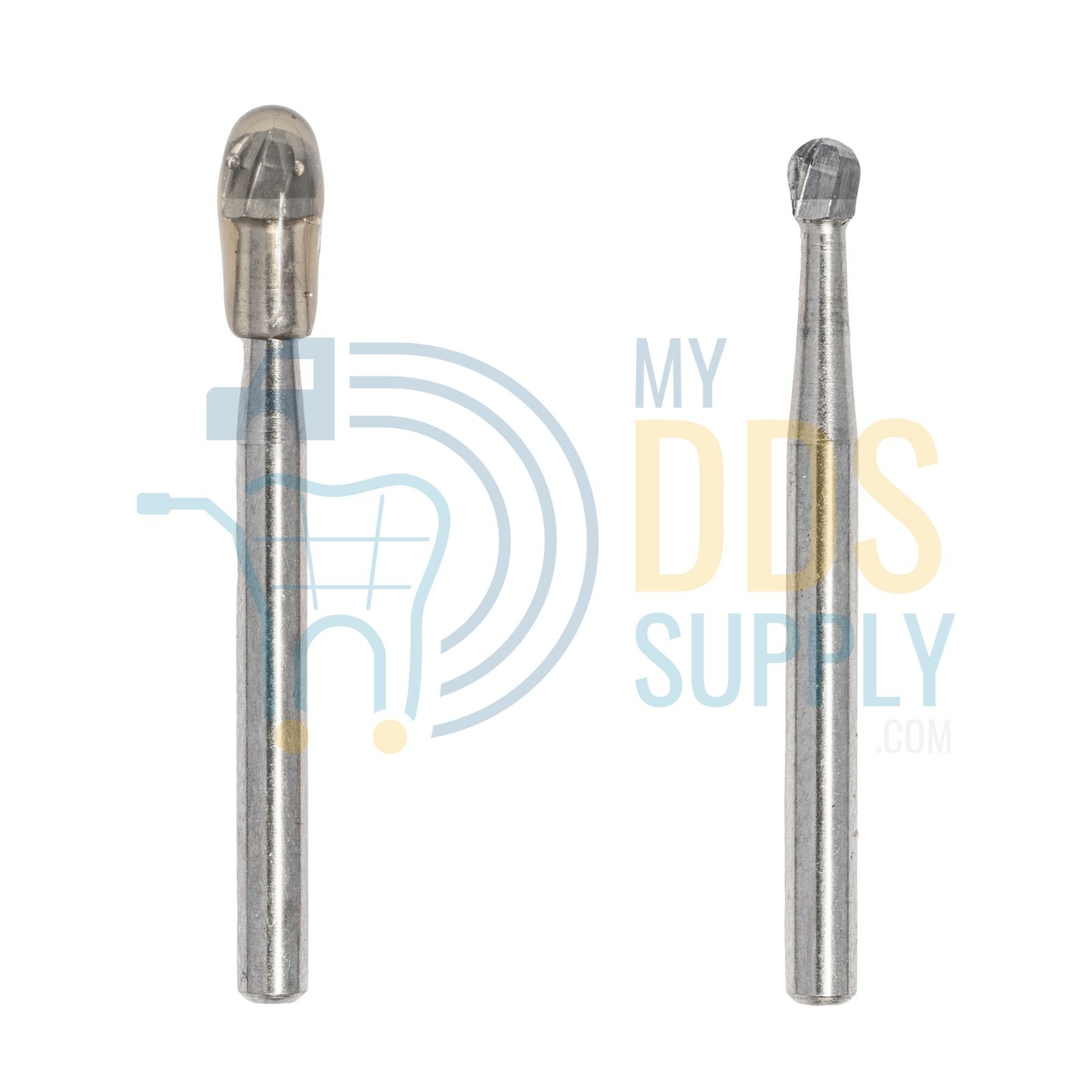 FG5 Round Dental Burs, 19mm (Pack of 20), Carbide for High Speed Handpiece