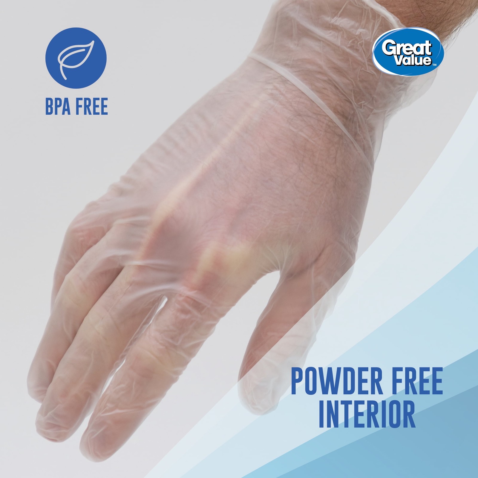 New Great Value Disposable Vinyl Gloves, 100 Count