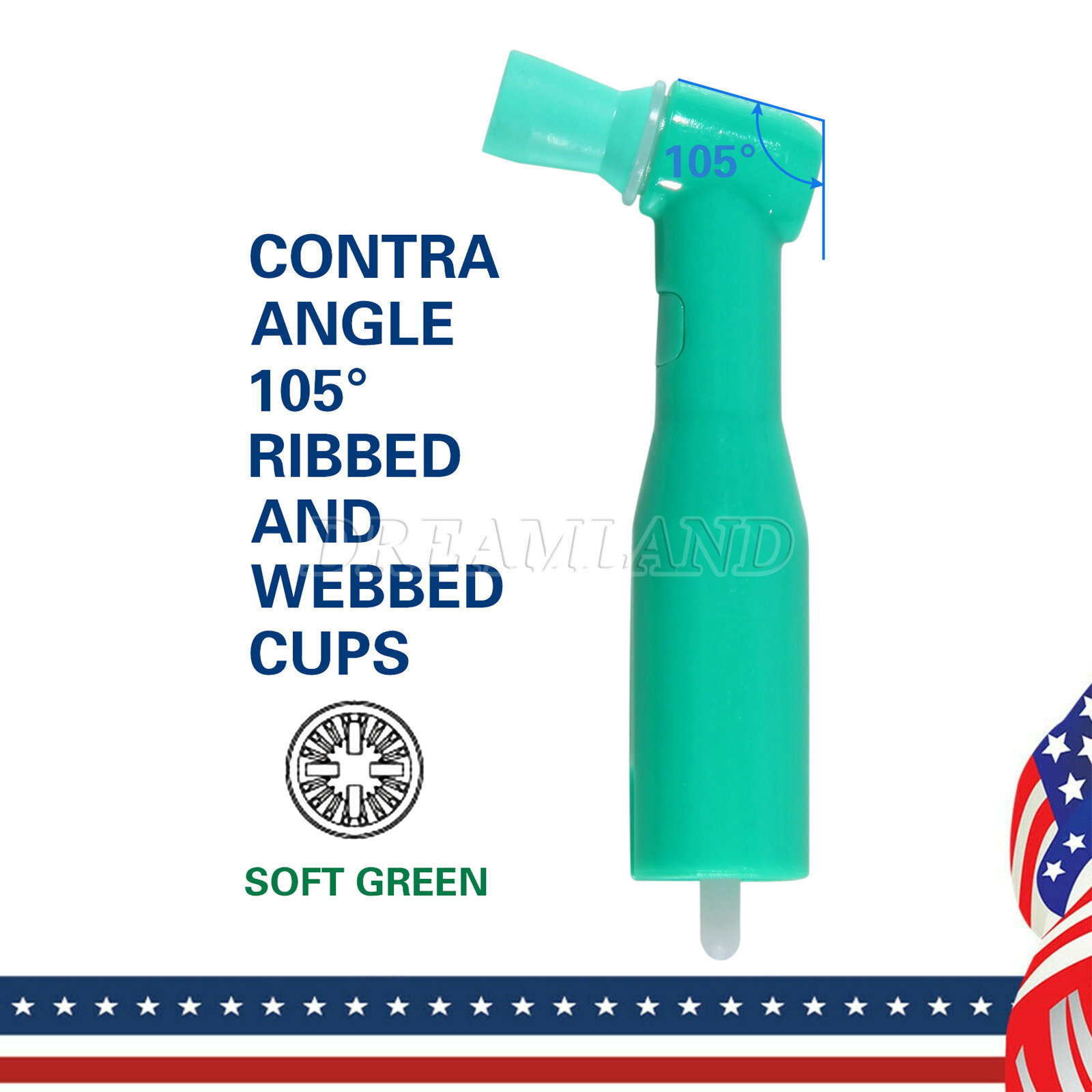 Dental Disposable Prophy Angles Soft Turbine Cup 105° – Latex Free 500pcs