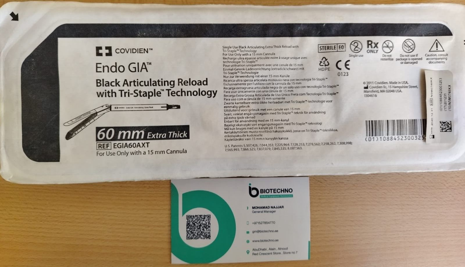 COVIDIEN ENDO GIA BLACK ARTICULATING RELOAD WITH TRI-STAPLETECHNOLOGY 60MM EXTRA