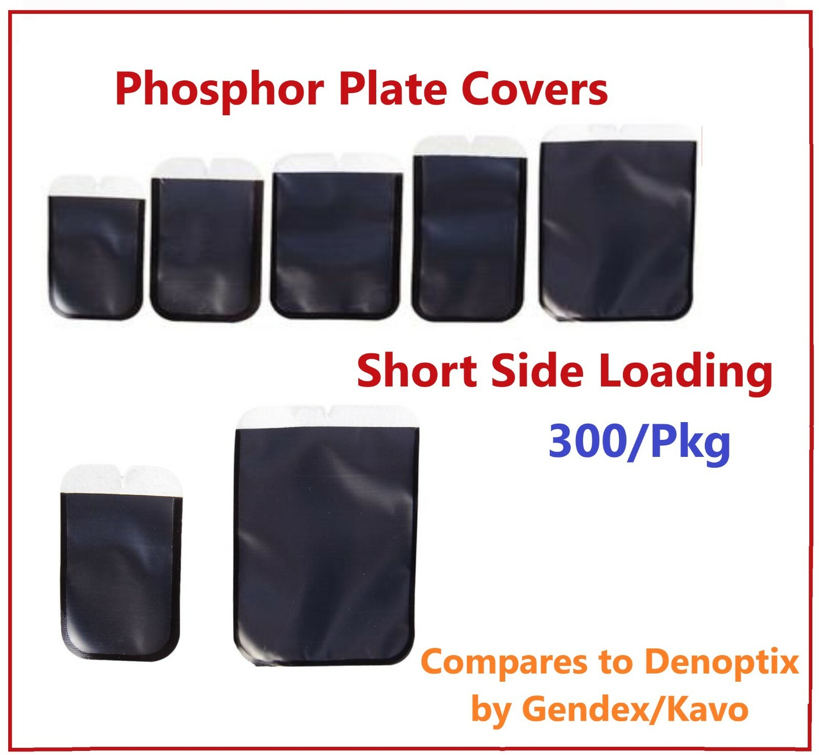 Barrier Envelopes for Phosphor Plate Dental Denoptix Type Size 0 1 2 3 4 Box 300